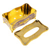 European Style Acrylic Tissue Box Luxurious Rose Napkin Cover  Golden Purple