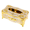 European Style Acrylic Tissue Box Luxurious Rose Napkin Cover  Golden White