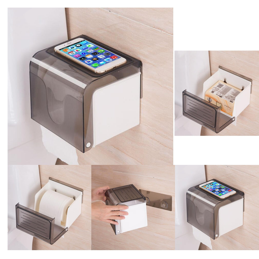 Wall Mounted Waterproof Paper Holder Bathroom Paper Roll Holder