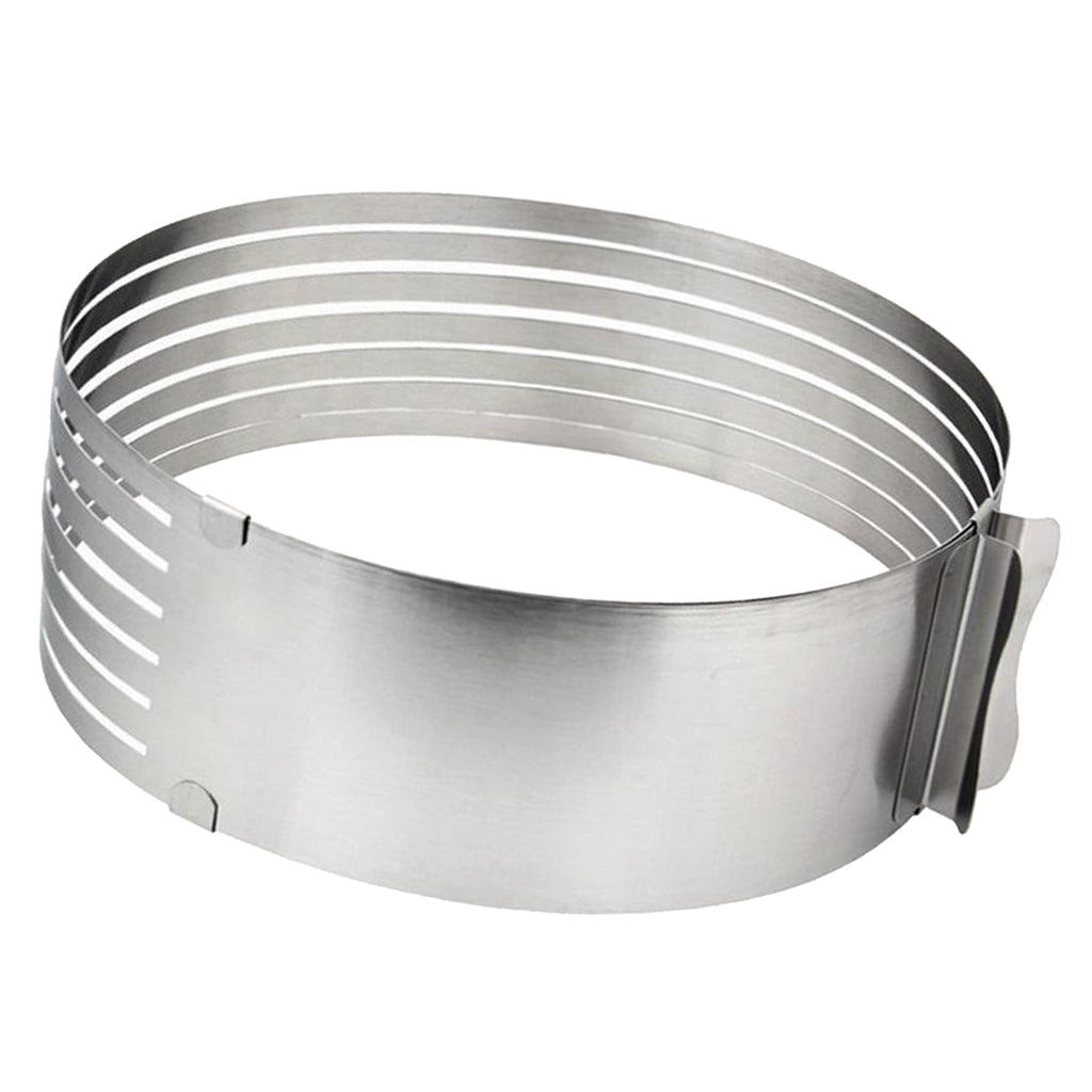 Stainless Steel Cake Mould Adjustable Slicer Layer Baking Cutter 9-12inch