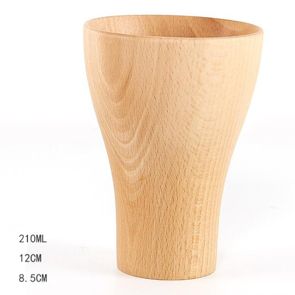 Wood Cup Handmade Wood Coffee Tea Beer Juice Milk Drink Tumbler Mug F 210ml