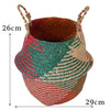 Natural Hand Woven Rattan Wicker Basket Garden Flower Vase Pot Holder Red