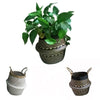 Foldable Storage Basket Woven Garden Flowerpot Planter Laundry Holder D