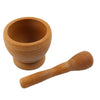 Manual Garlic Press Pepper Condiment Bowl Mortar Grinder Base Wooden A