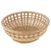 Natural Bamboo Woven Trim Storage Wicker Bread Basket Size3