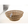 Natural Bamboo Woven Trim Storage Wicker Bread Basket Size3