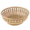 Natural Bamboo Woven Trim Storage Wicker Bread Basket Size3