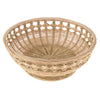 Natural Bamboo Woven Trim Storage Wicker Bread Basket Size3