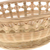 Natural Bamboo Woven Trim Storage Wicker Bread Basket Size3