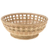 Natural Bamboo Woven Trim Storage Wicker Bread Basket Size3