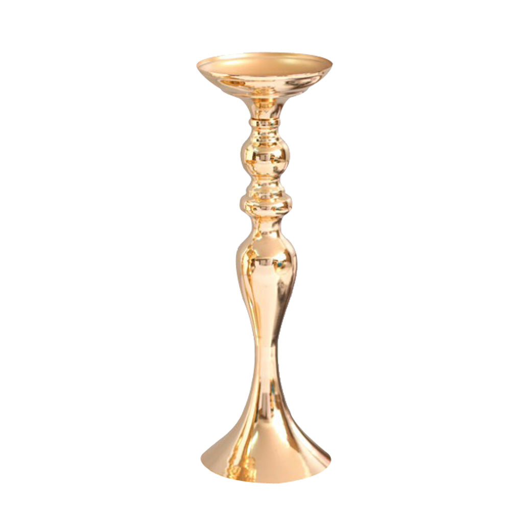 Long Stand Metal Candle Tea Light Holder Candlestick Flower Vase Gold-S