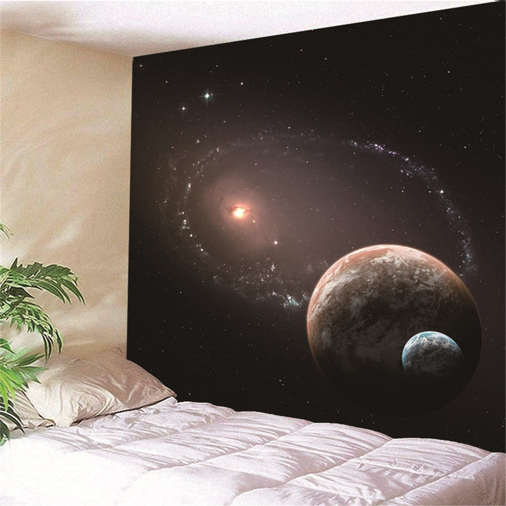 Universe Theme Waterproof Soft Wall Hanging Tapestry Home Decor #2