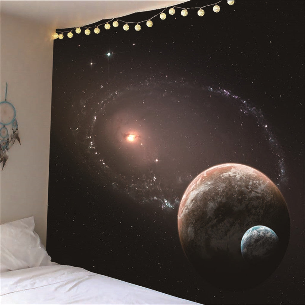 Universe Theme Waterproof Soft Wall Hanging Tapestry Home Decor #2