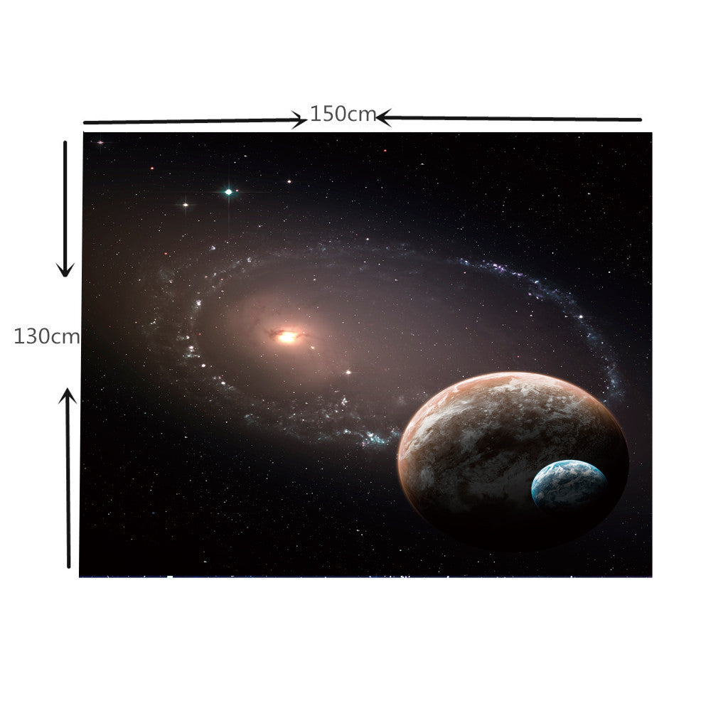 Universe Theme Waterproof Soft Wall Hanging Tapestry Home Decor #2