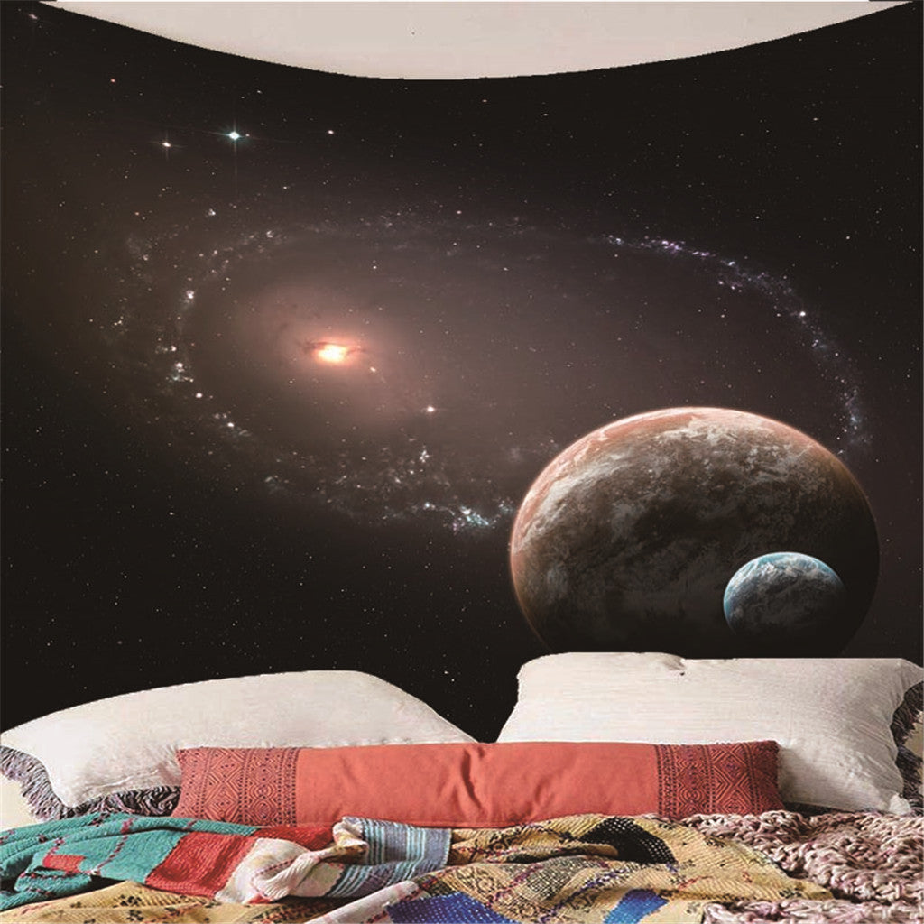 Universe Theme Waterproof Soft Wall Hanging Tapestry Home Decor #2