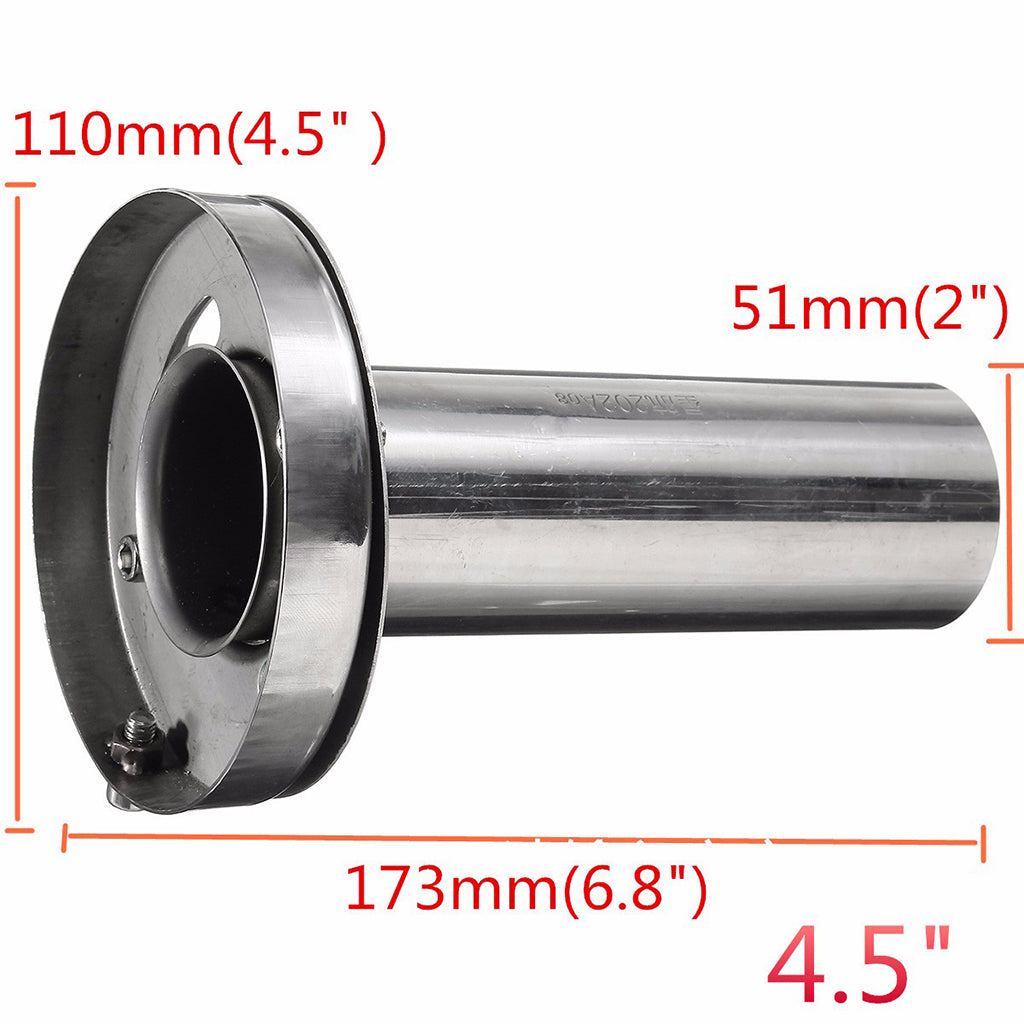 Insert Removable Stainless Steel Round Exhaust Tip Silencer Muffler 4.5 inch