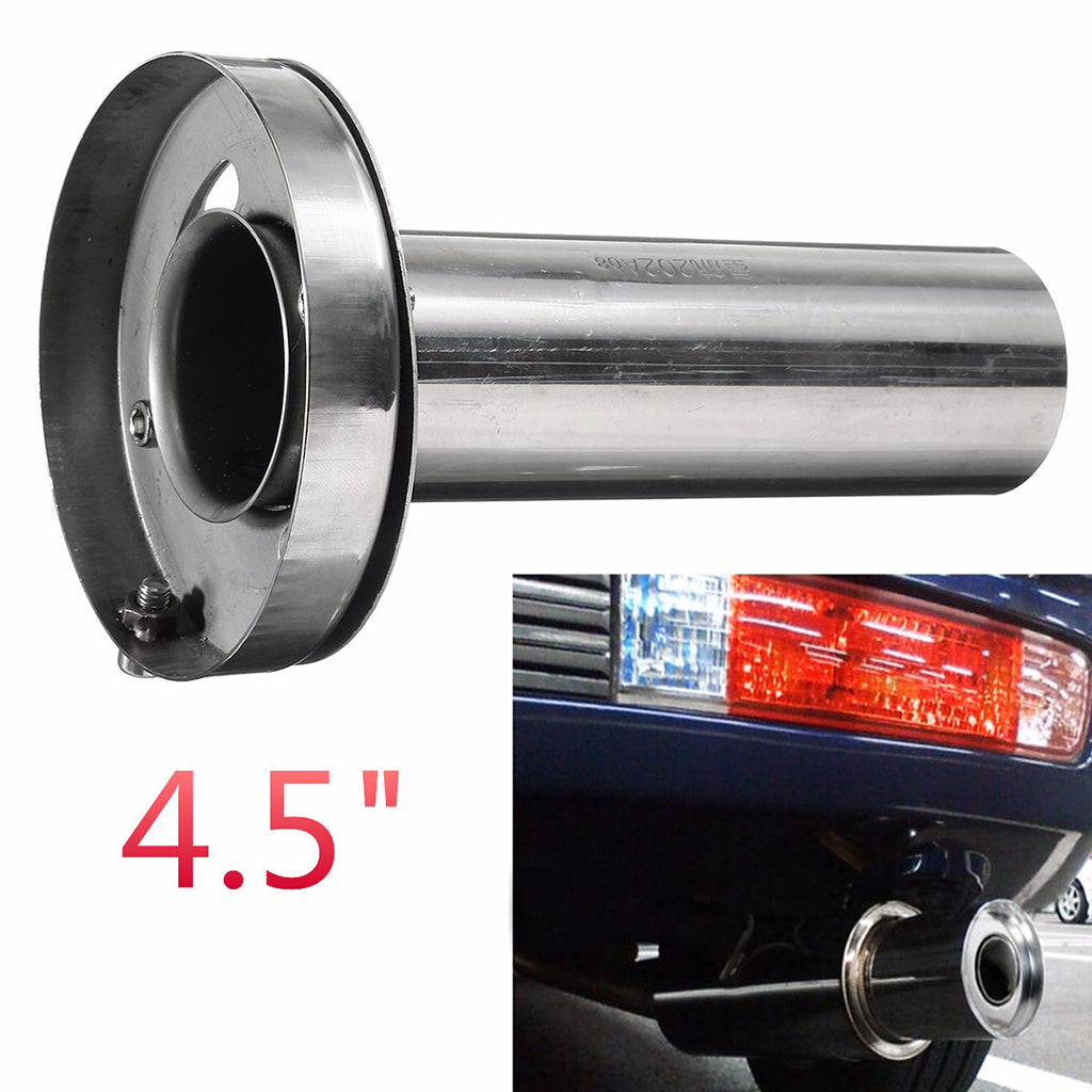 Insert Removable Stainless Steel Round Exhaust Tip Silencer Muffler 4.5 inch