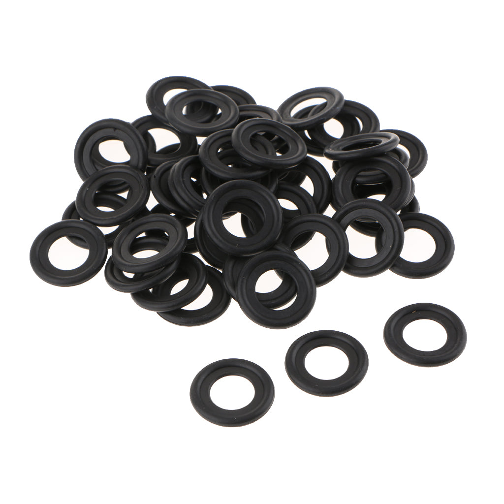 50 Pieces Oil Drain Plug Gasket Seal Rubber Black For Saturn Chevy GM