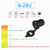 12-24V Dual USB Car Round Socket Charger LED Voltmeter Adapter Bule Light