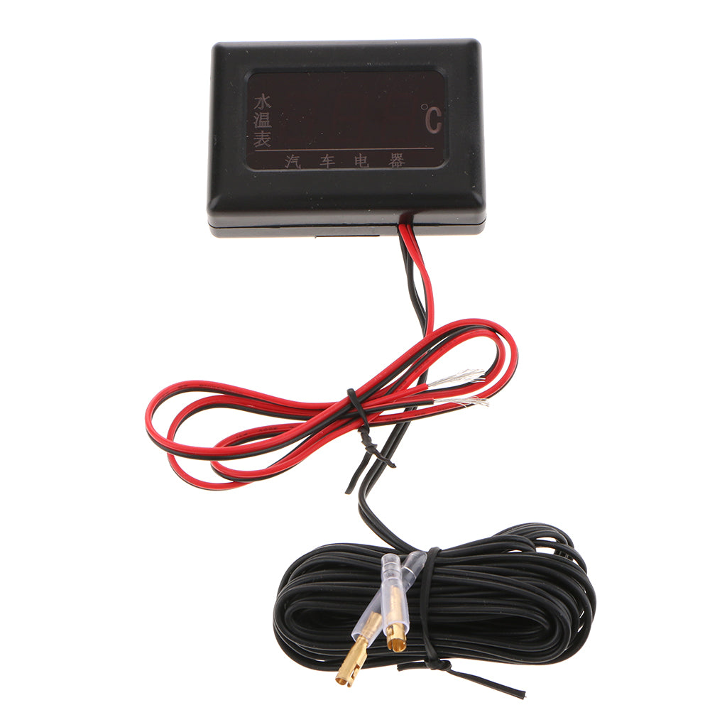 12V-24V Car LCD Digital Water Temp Temperature Gauge Meter with Sensor 21mm