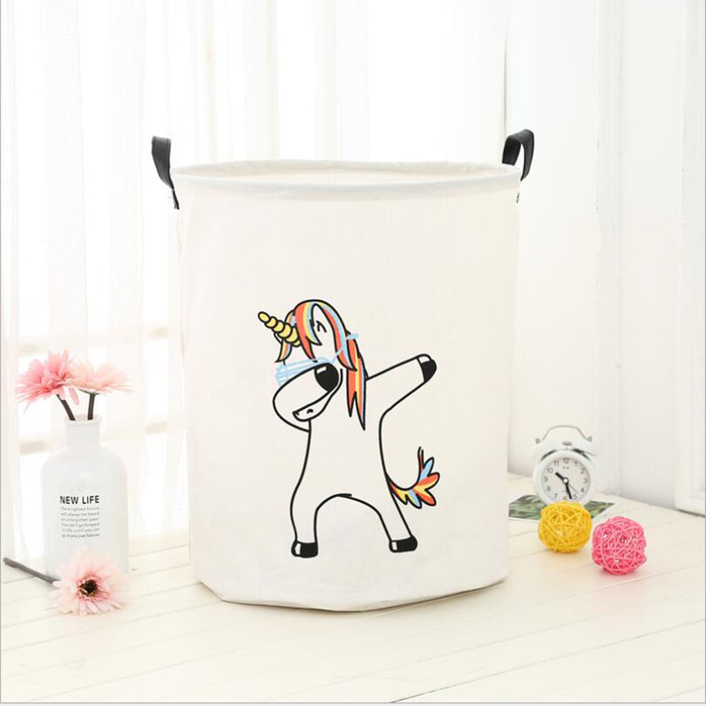 Children Room Toys Storage Basket Hamper Organizer Single Unicorn