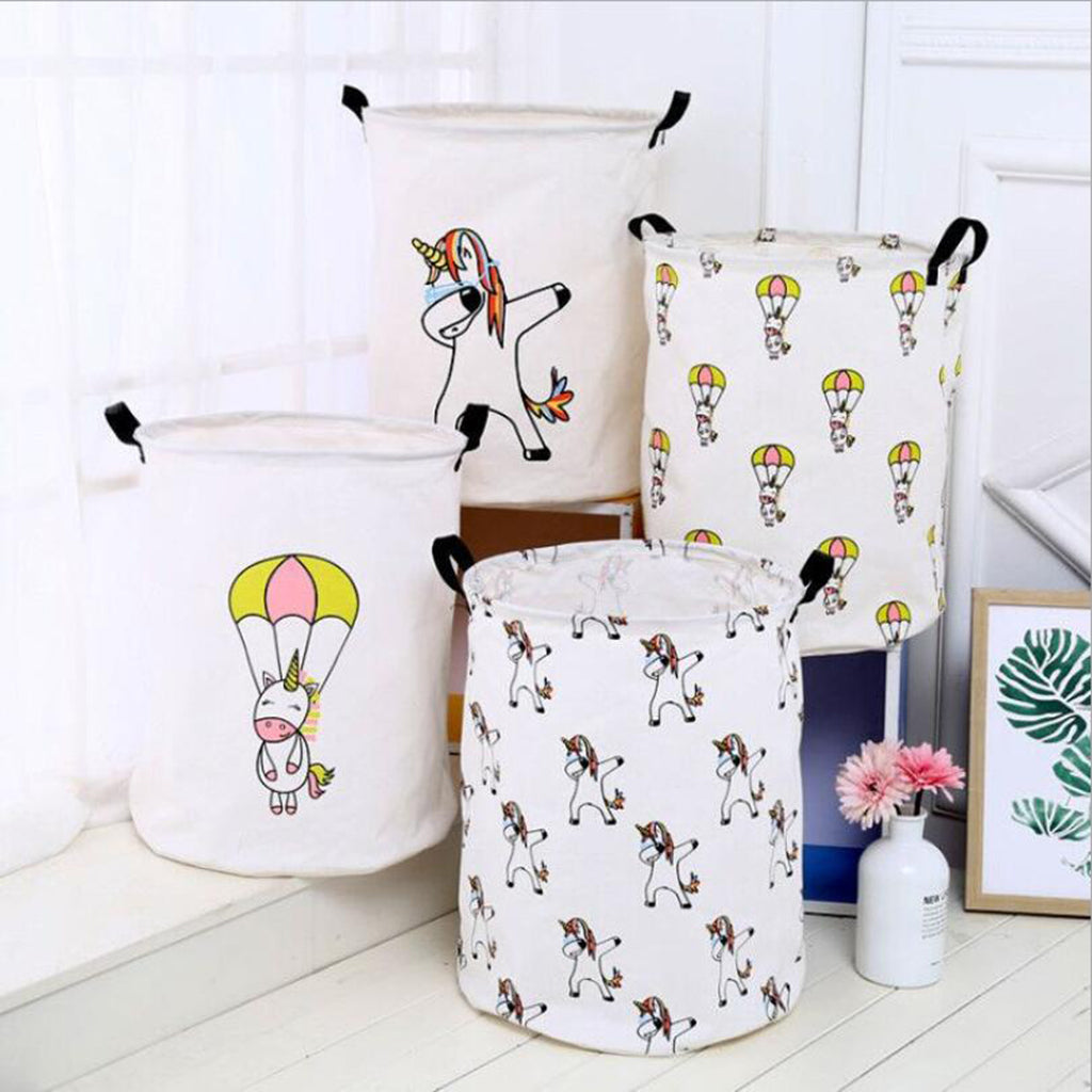 Children Room Toys Storage Basket Hamper Organizer Single Unicorn