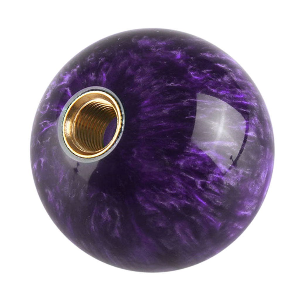 M12*1.25 Threaded 54mm Round Manual Gear shift Lever Shifter Knob Purple