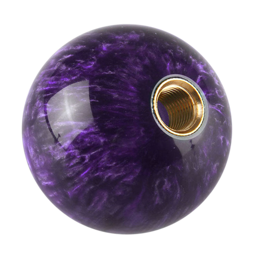 M12*1.25 Threaded 54mm Round Manual Gear shift Lever Shifter Knob Purple