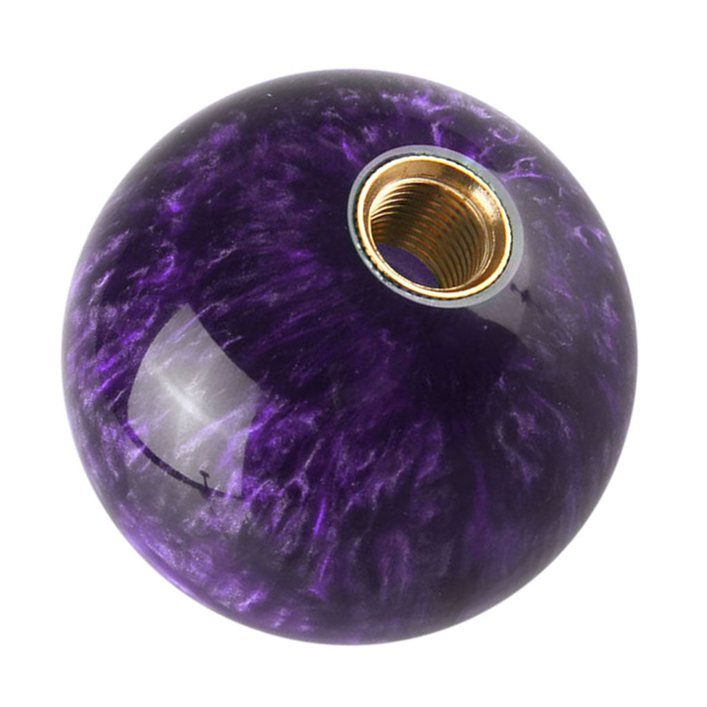 M12*1.25 Threaded 54mm Round Manual Gear shift Lever Shifter Knob Purple