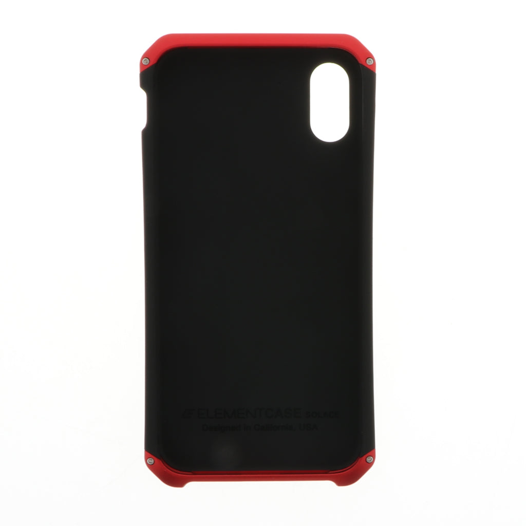 Shockproof Metal Bumper Case Cover for iPhone XS Black+Red