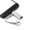 Universal Metal USB Type C TF Card Reader OTG Adapter  silver