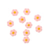 10pcs Cut Daisy Flower Charms for cell phone decorations, clothes pink