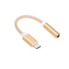 USB-C Type C to 3.5 mm Headphone Jack Adapter Earphone Audio Cable Gold