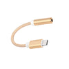 USB-C Type C to 3.5 mm Headphone Jack Adapter Earphone Audio Cable Gold