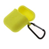 Music Model Silicone Protective Case with Keychain for Apple AirPods Yellow