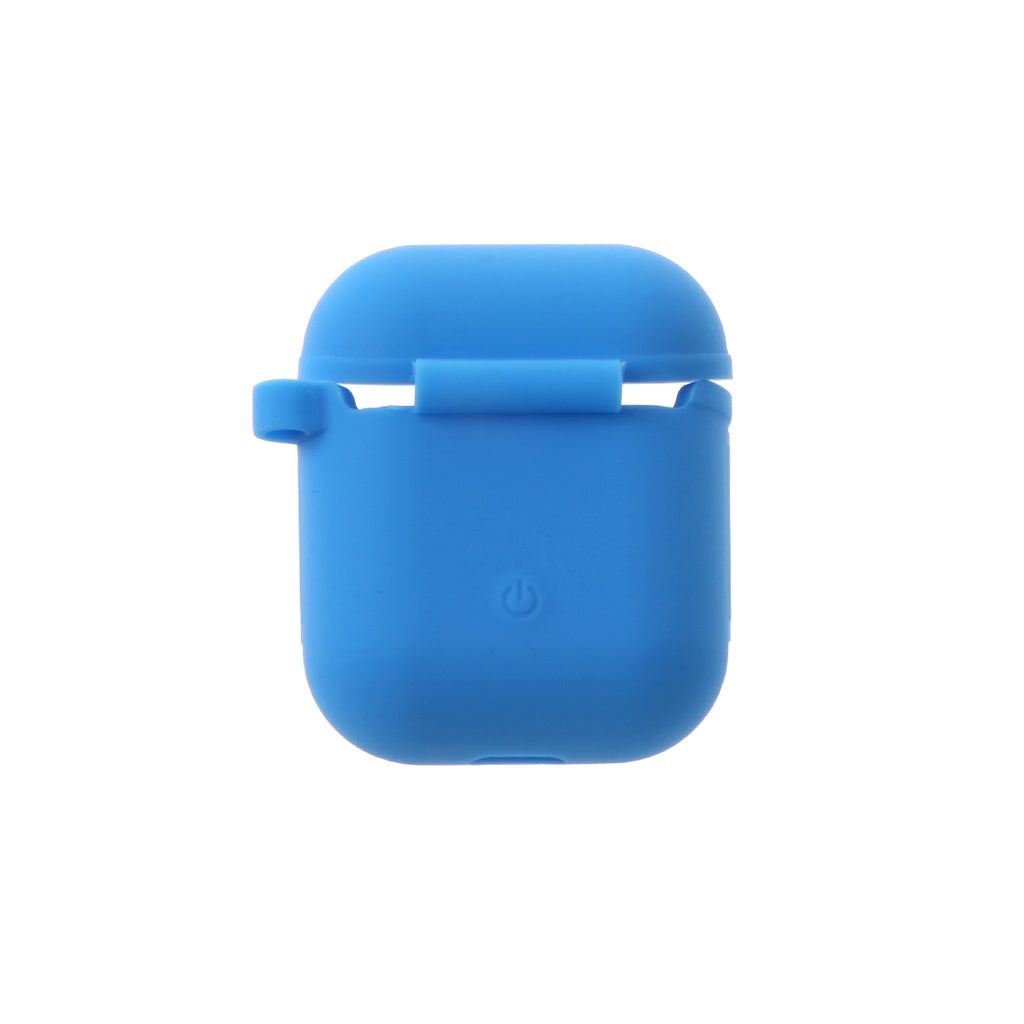 Music Model Silicone Protective Case with Keychain for Apple AirPods Blue