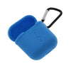 Music Model Silicone Protective Case with Keychain for Apple AirPods Blue