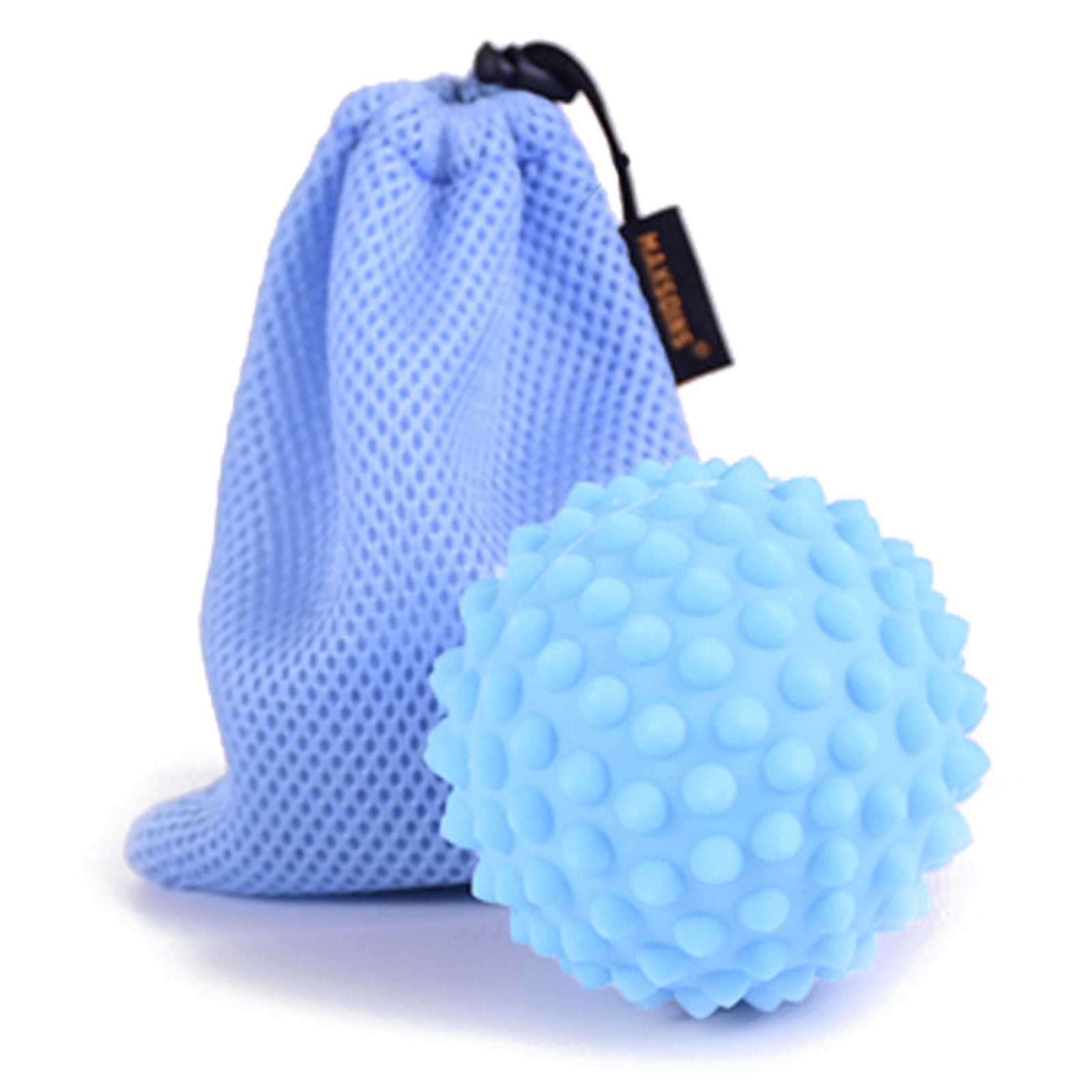 Hard Trigger Point Deep Tissue Spiky Massage Roller Ball with a Bag Blue