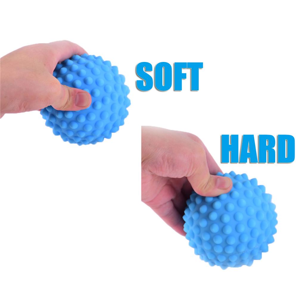 Hard Trigger Point Deep Tissue Spiky Massage Roller Ball with a Bag Blue