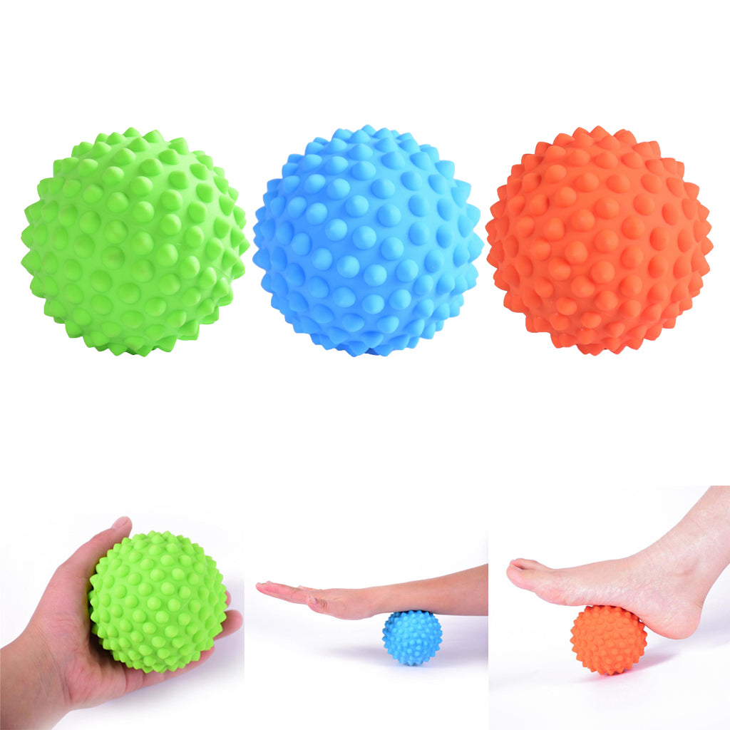 Hard Trigger Point Deep Tissue Spiky Massage Roller Ball with a Bag Green