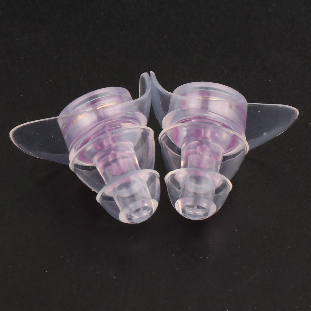 1 Pair Anti-noise Silicone Earplugs Hearing Protection Ear Plugs Purple