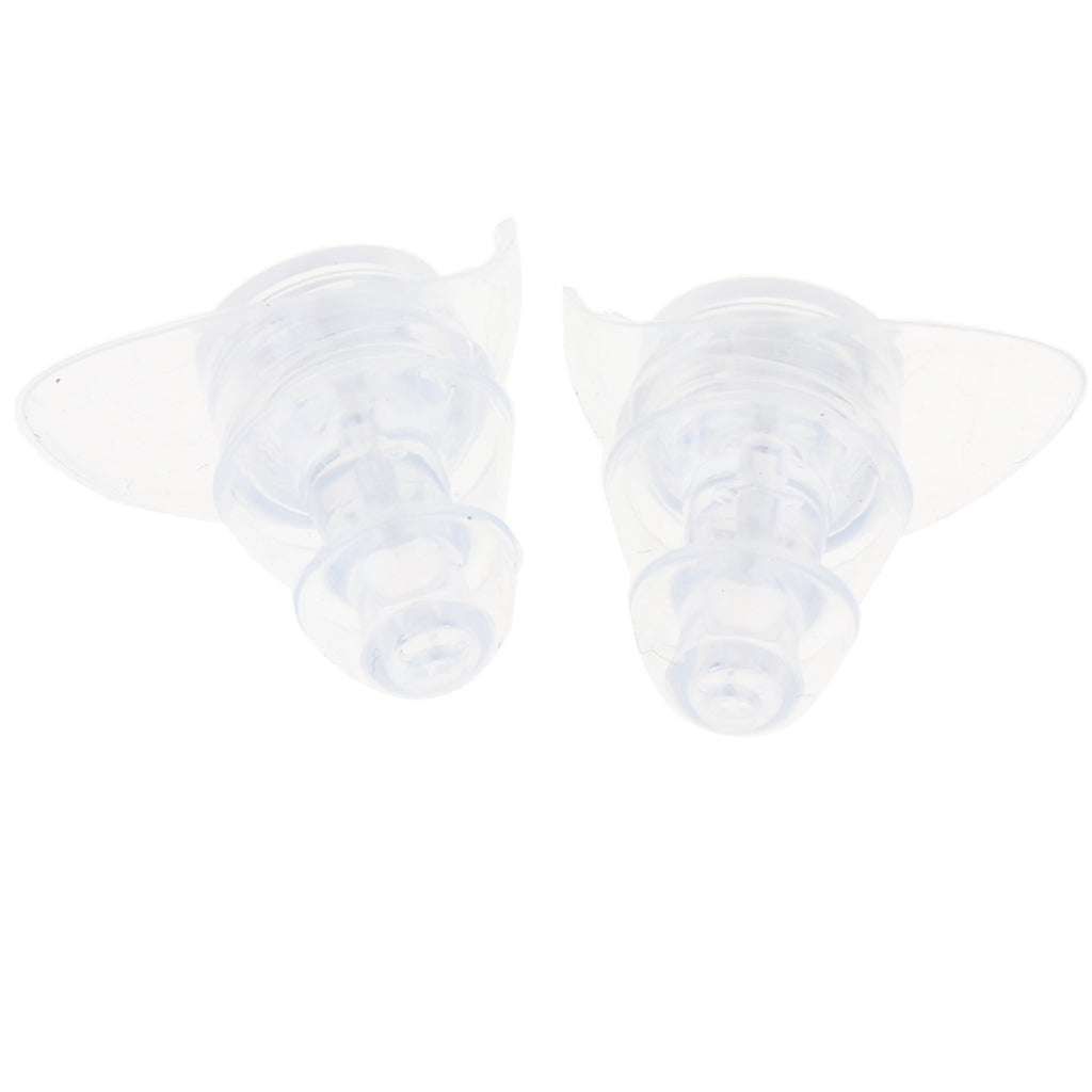 1 Pair Anti-noise Silicone Earplugs Hearing Protection Ear Plugs Clear