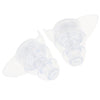 1 Pair Anti-noise Silicone Earplugs Hearing Protection Ear Plugs Clear