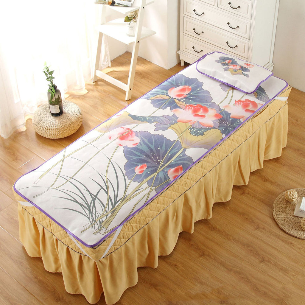 Salon SPA Massage Beauty Bed Pad Ice Silk Mat Cooling Mattress Violetlotus