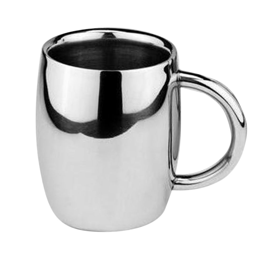 Double Wall Insulated Coffee Beer Tea Mugs Kids Drinking Mug Stainless 350ml