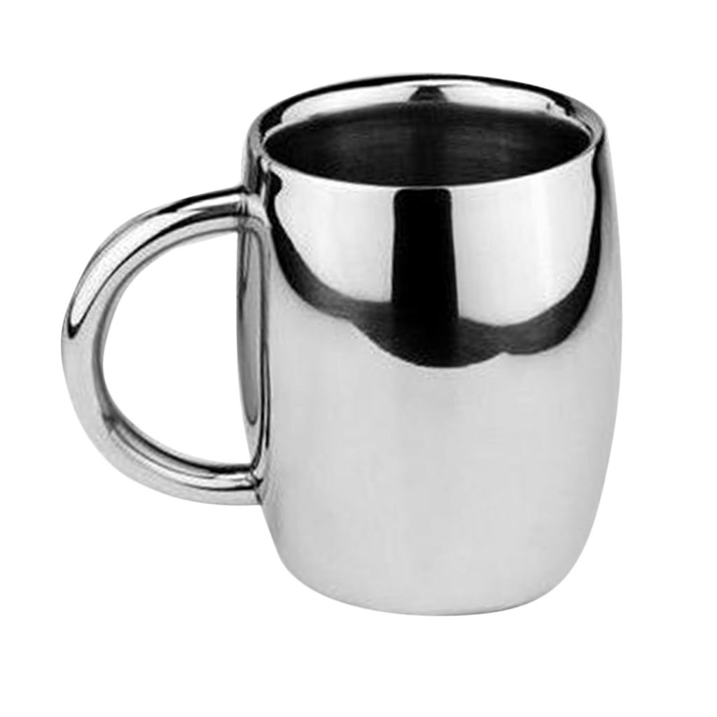 Double Wall Insulated Coffee Beer Tea Mugs Kids Drinking Mug Stainless 350ml