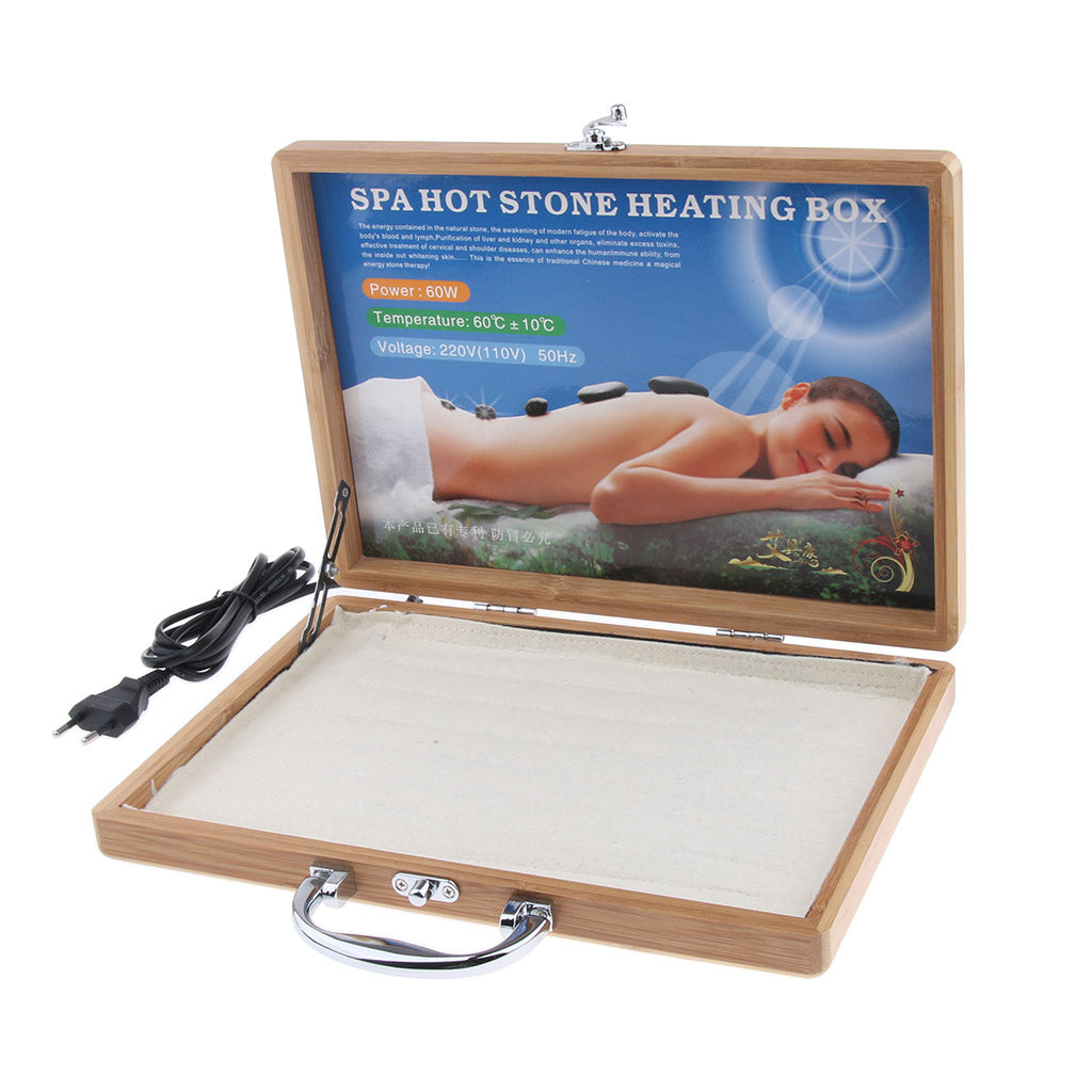 Hot Stone Rock Heating Box Massage Stone Warmer Case Heater EU Plug