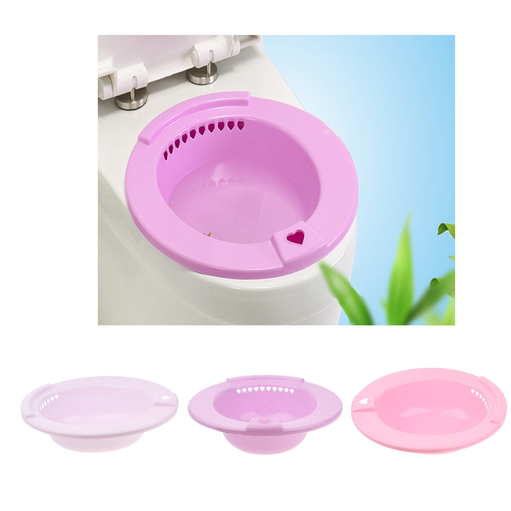 Hip Bath Tub Sitz Bath for Toilet Hemorrhoid Avoid Squatting Pink