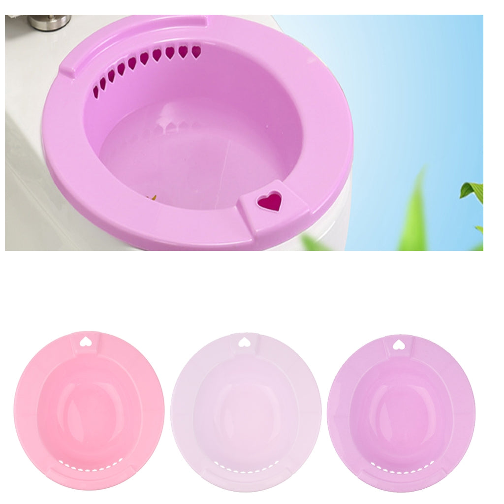 Hip Bath Tub Sitz Bath for Toilet Hemorrhoid Avoid Squatting Pink