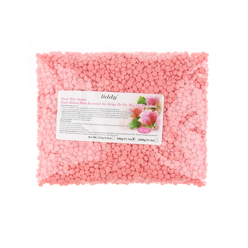 Wax Beans Hair Removal Face Leg Depilatory Hard Wax Pellets 500g  Rose